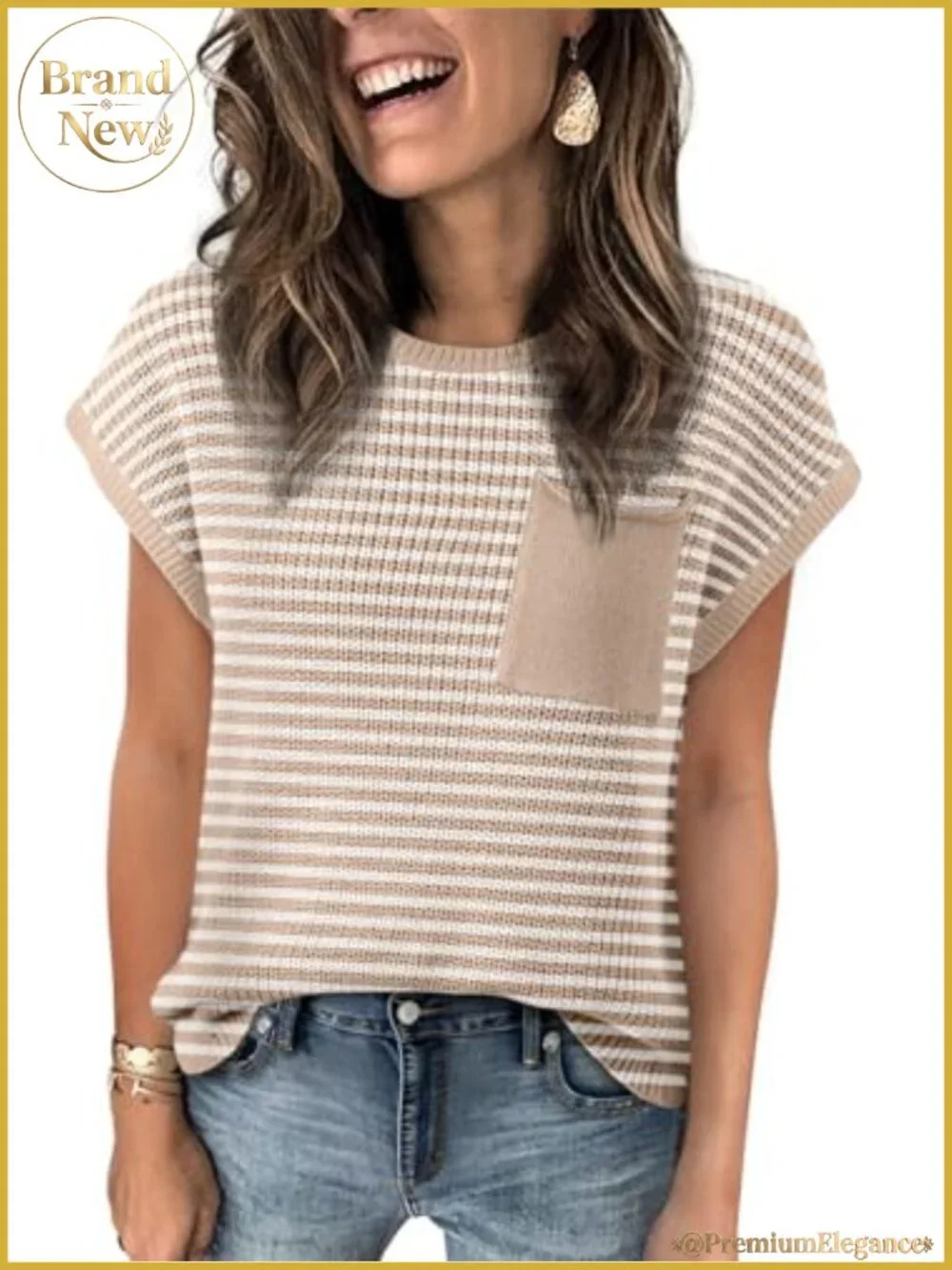 Women's Casual Short Sleeve Loose Tunic Pullover Sweater - Lightweight Knit